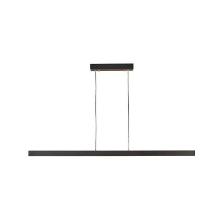 prezentare in decor Lampă pendant suspendată din aluminiu si metal,de dimensiuni L1530xH66 mm cu LED 30W luminica calda 2700k culoare neagră modern brand ourplace