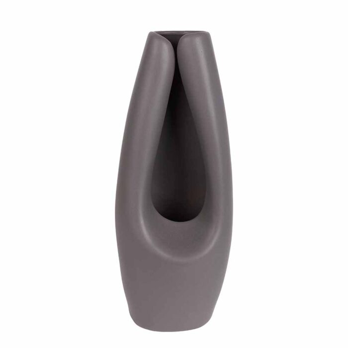 Vaza gri din ceramica Moonstone still modern forma neregulata 17x11x45 cm brand ourplace