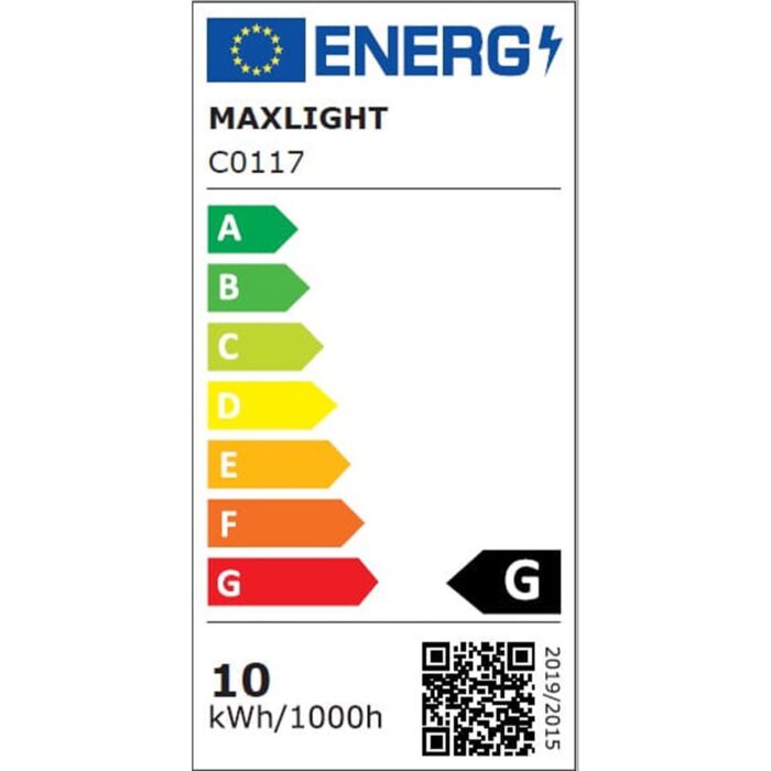 Eficienta consum_Plafoniera Maxlight  ORGANIC Dimabil 10 x 1W LED   600 LM, CRI90 3000K H: 34 cm, Ø: 20 cm_crom_otel_acrilic