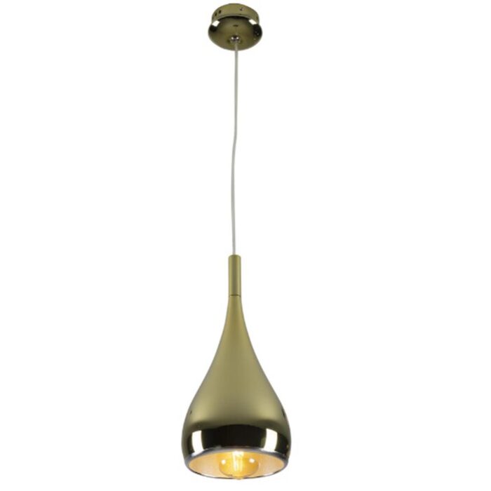 Lampă Suspendată Maxlight VIGO, 1 x 40W E27, Ø: 16 cm, H: max 120 cm, Culoare Auriu