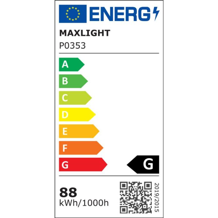 Lampă Suspendată Maxlight TIPI, 1 x 88W LED , 6160 LM, Ø: 68 cm, h: 110 cm, Culoare Negru