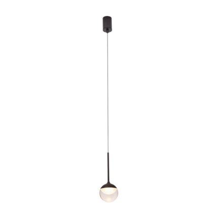 Lampă Suspendată Maxlight ZOOM, 1 x 6W LED , 420LM, H: 200 cm, Ø: 10 cm, Culoare Negru