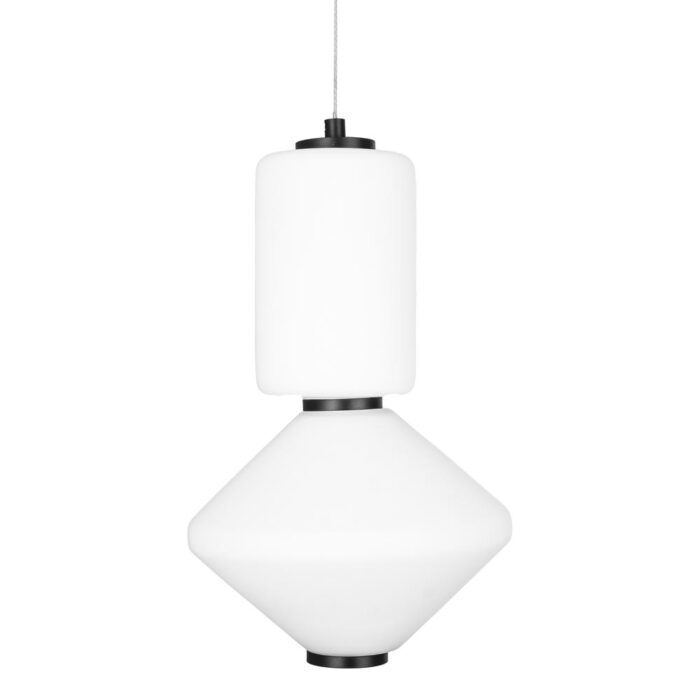 Lampă Suspendată Maxlight AKIKO, 1 x 16W LED, 1280 LM, CRI 80+, 3000K, H: 150 cm, Ø: 20 cm, Culoare Negru