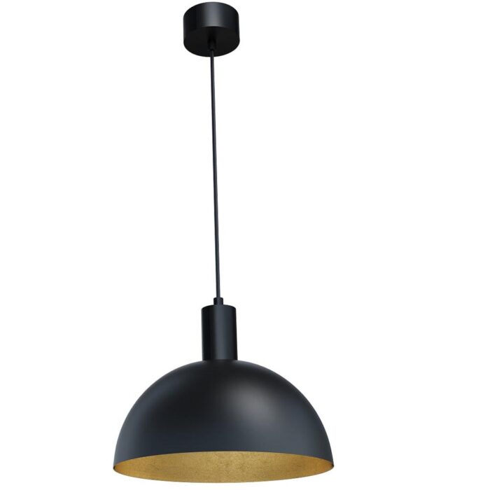 Lampă Suspendată Maxlight LUISANT, 1 x 35W E27, H: max 150 cm, Ø: 30,0 cm, Culoare Negru