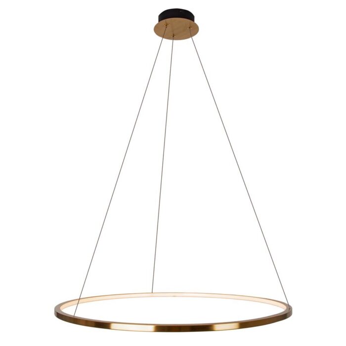 Lampă Suspendată Maxlight QUEEN, 1 x 19W LED 1900 LM, CRI90 3000K, H: max 150 cm, Ø: 50 cm, Culoare Auriu