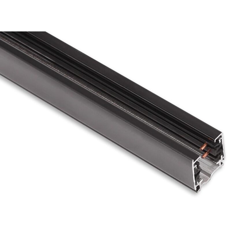 MAXLIGHT - Șină electrică 3 faze de 1 metru, de culoare neagră_MHT1-100-BK_Aluminiu