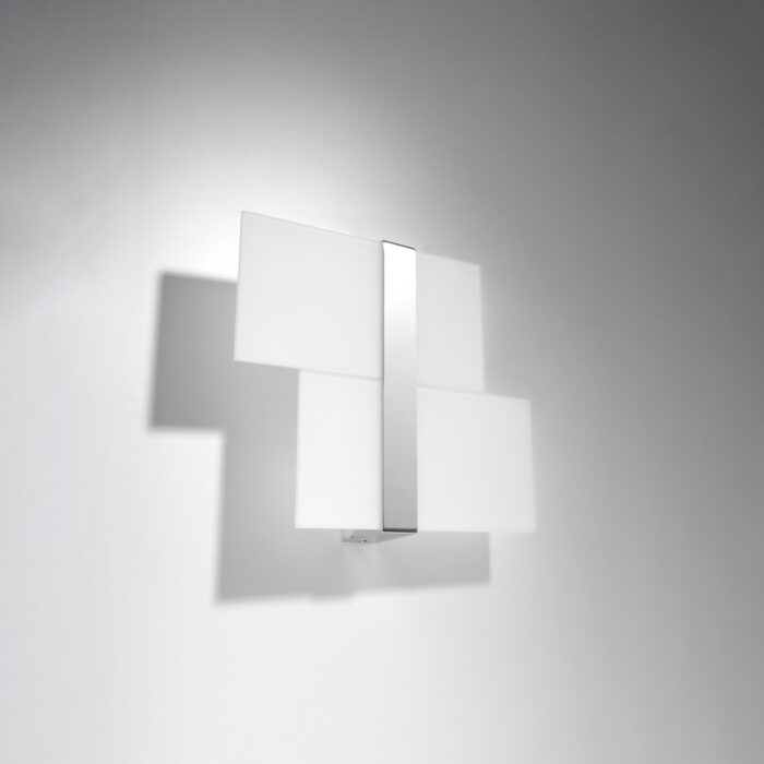 Aplică de perete Sollux colectia Massimo G9 39 x 6 x 28 cm, crom, alb_SL.0187