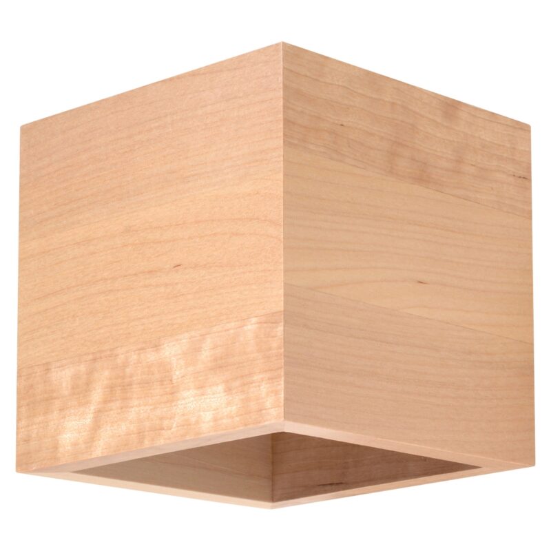 Aplică de perete Sollux colectia Quad G9 10 x 12 x 10 cm, lemn natural_SL.0491