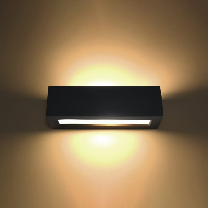 Aplică de perete Sollux colectia Vega E27 32,5 x 9,5 x 9,5 cm, negru_SL.0878
