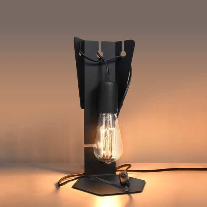 Lampă de birou Sollux colectia Arby E27 15 x 15 x 31 cm, negru_SL.0880