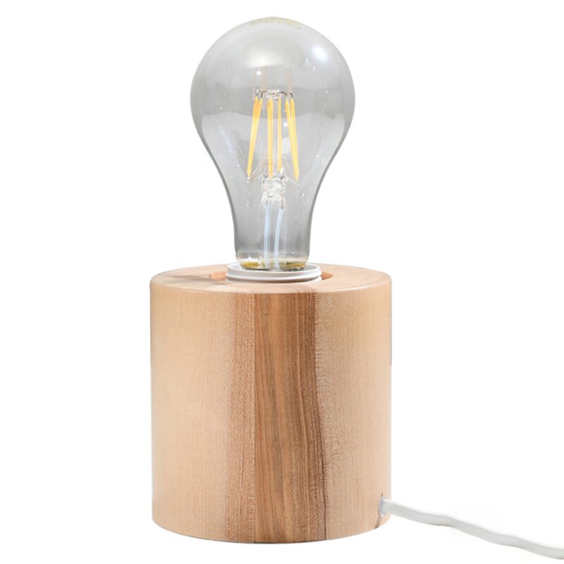 Lampă de birou Sollux colectia Salgado E27 10 x 10 x 10 cm, lemn natural_SL.0674
