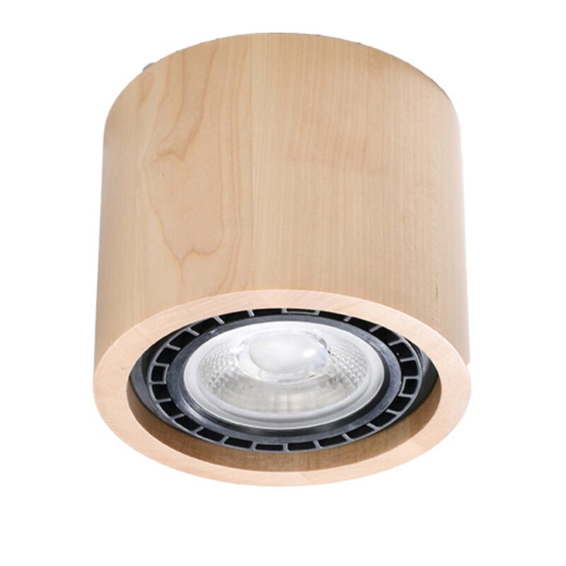 Plafonieră Sollux, colecția Basic, GU10 1x40W,1x12W LED, 14/14/10 cm, culoare :lemn, natural_SL.0913