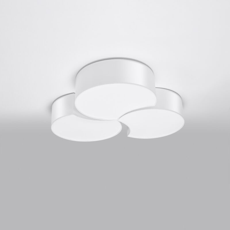 Plafonieră Sollux, colecția Circle, E27 6x60W,6x15W LED, 64,5/64,5/11,5 cm, culoare :alb_SL.1052
