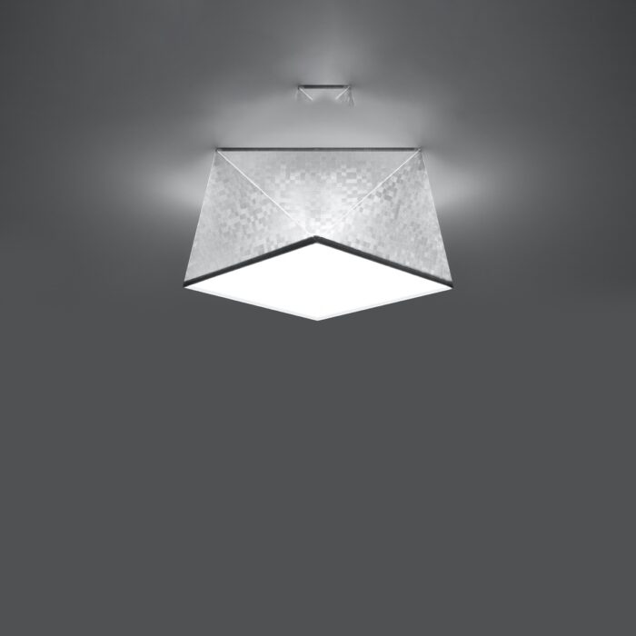 Plafonieră Sollux, colecția Hexa, E27 1x60W,1x15W LED, 25/25/15 cm, culoare :argint_SL.0688