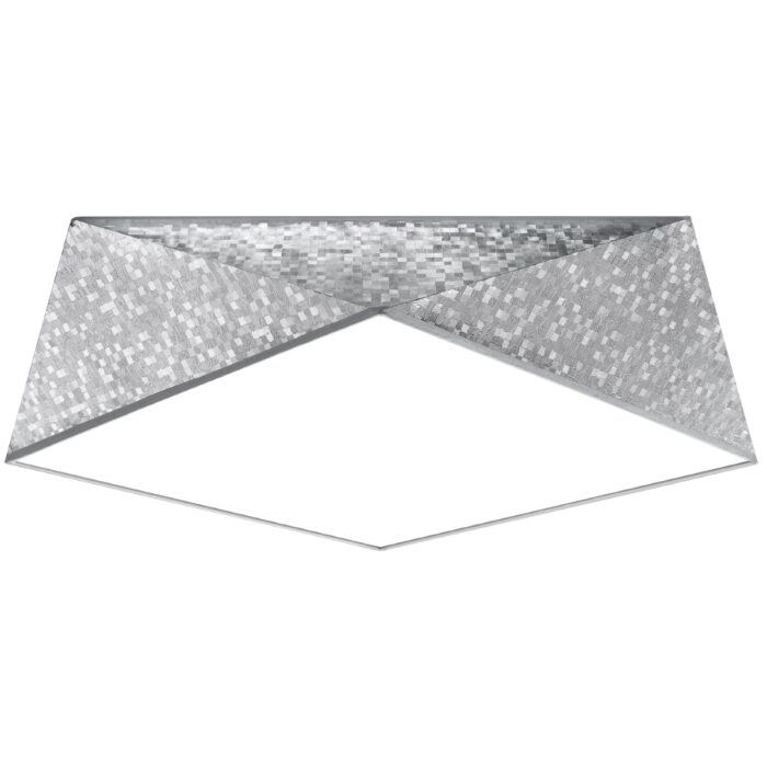 Plafonieră Sollux, colecția Hexa, E27 3x60W,3x15W LED, 45/45/15 cm, culoare :argint_SL.0694