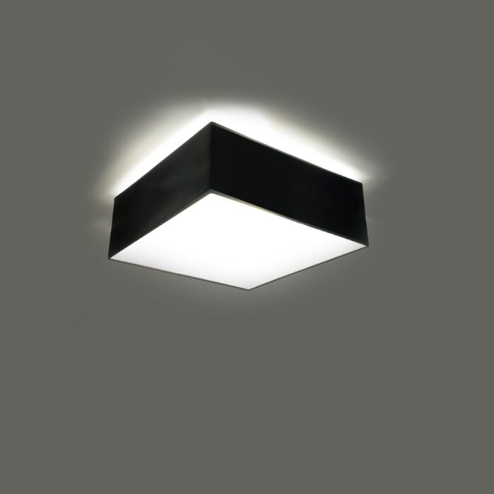 Plafonieră Sollux, colecția Horus, E27 1x60W,1x15W LED, 25/25/11 cm, culoare :negru_SL.0142