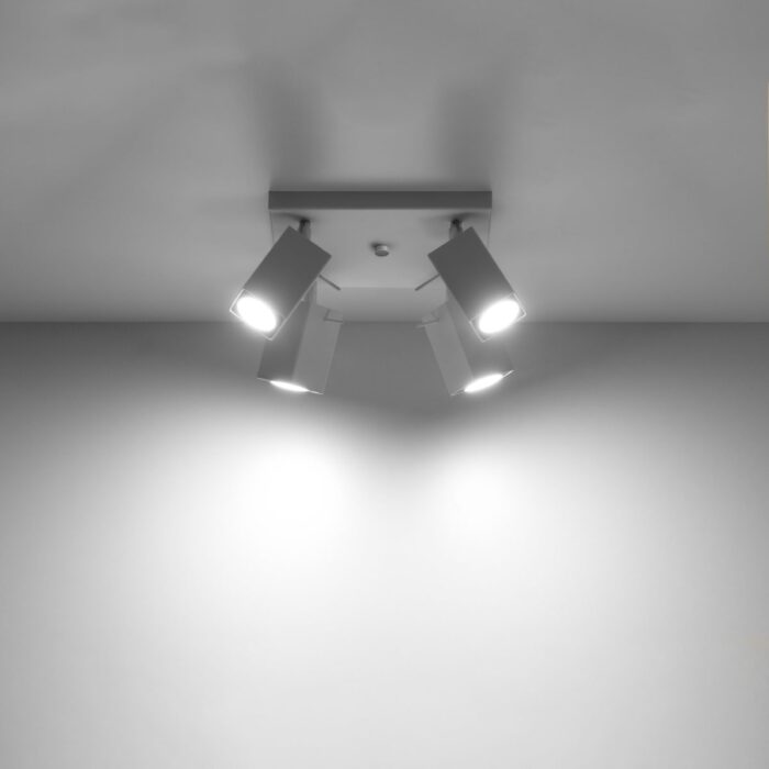 Plafonieră Sollux, colecția Merida, GU10 4x40W,4x12W LED, 25/25/16 cm, culoare :alb_SL.0098