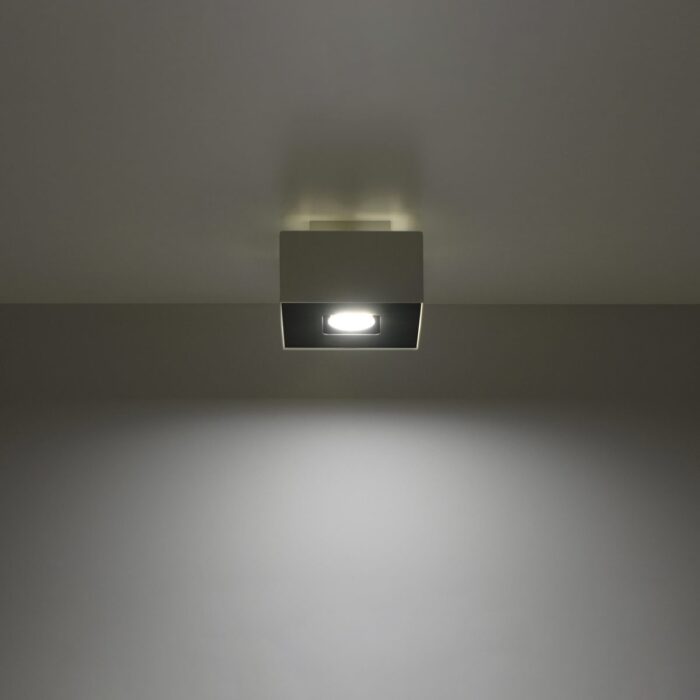 Plafonieră Sollux, colecția Mono, GU10 1x40W,1x12W LED, 14/14/11 cm, culoare :alb, negru_SL.0066