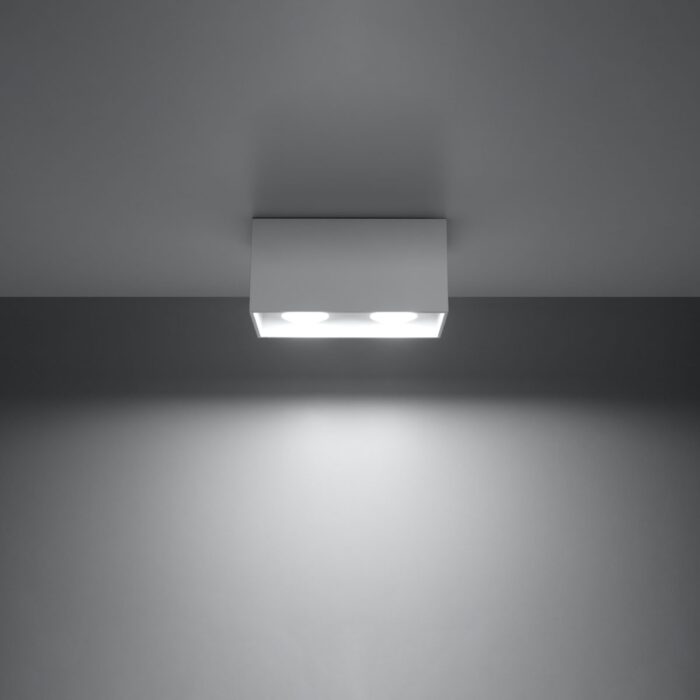 Plafonieră Sollux, colecția Quad, GU10 2x40W,2x12W LED, 20/10/10 cm, culoare :alb_SL.0380