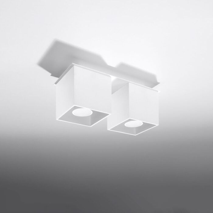 Plafonieră Sollux, colecția Quad, GU10 2x40W,2x12W LED, 26/11/12 cm, culoare :alb_SL.0065