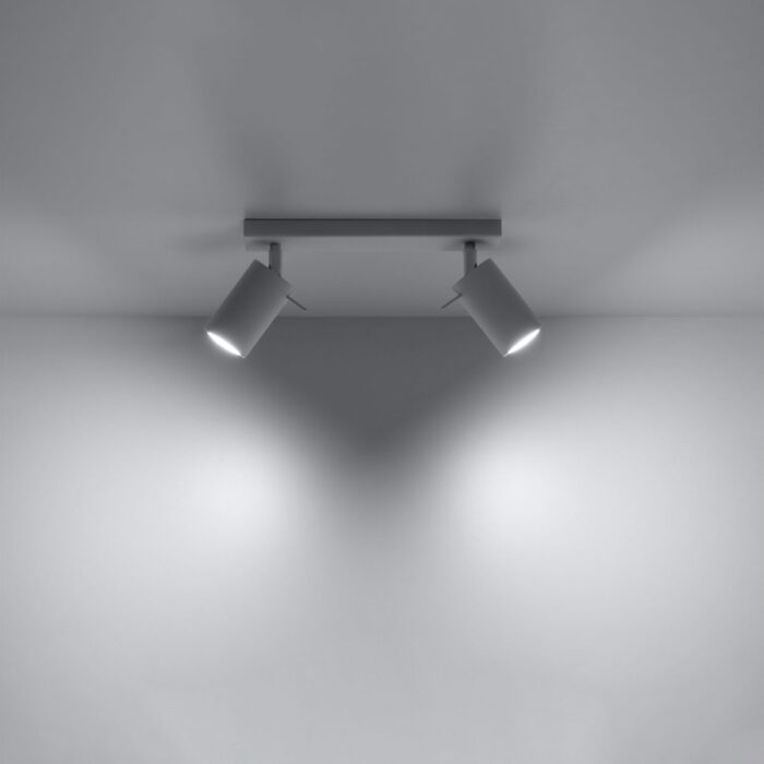 Plafonieră Sollux, colecția Ring, GU10 2x40W,2x12W LED, 30/6/16 cm, culoare :alb_SL.0088