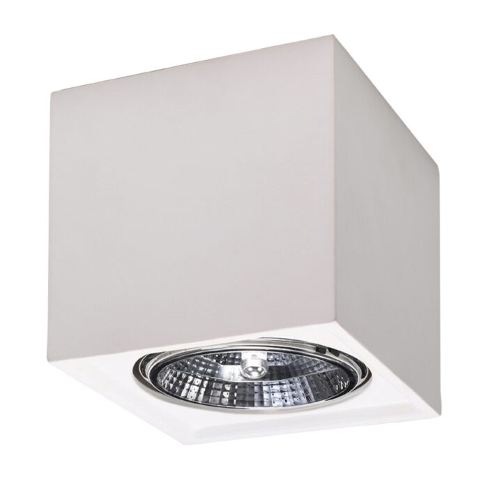Plafonieră Sollux, colecția Seida, GU10/ES111 1x40W,1x12W LED, 14/14/14 cm, culoare :alb_SL.0850