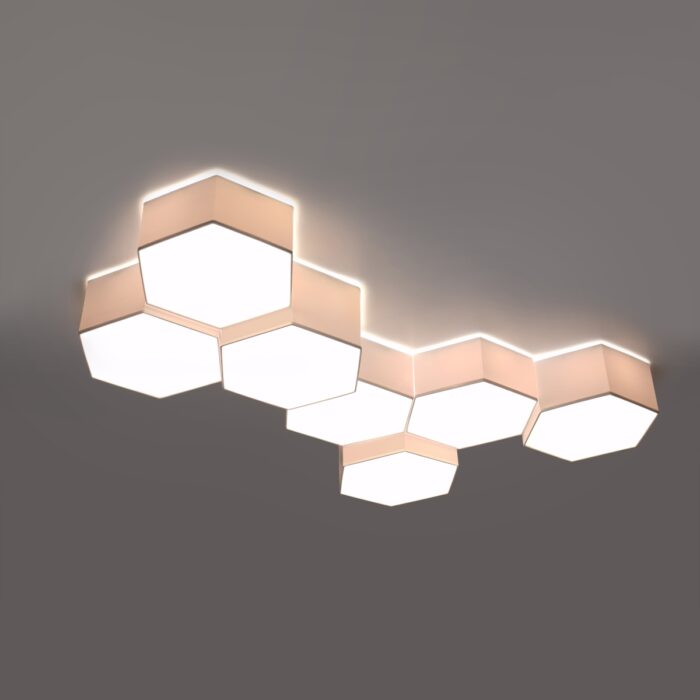 Plafonieră Sollux, colecția Sunde, E27 2x60W,2x15W LED, 30,5/26,5/11,5 cm, culoare :alb_SL.1056