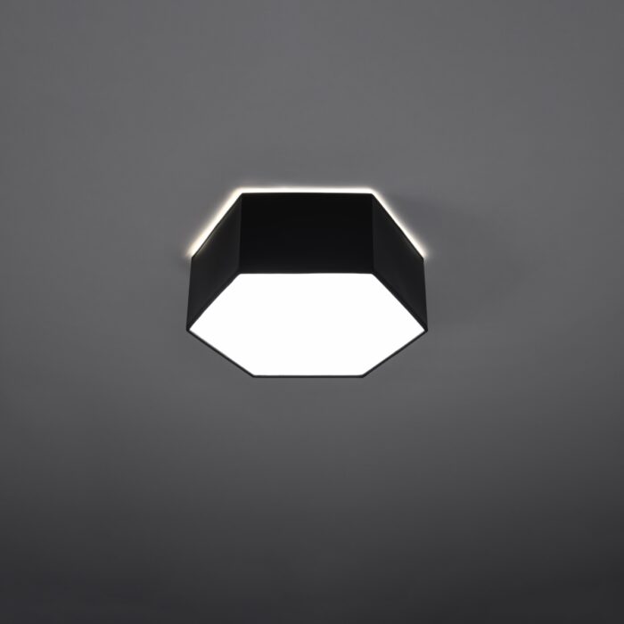 Plafonieră Sollux, colecția Sunde, E27 2x60W,2x15W LED, 30,5/26,5/11,5 cm, culoare :negru_SL.1059