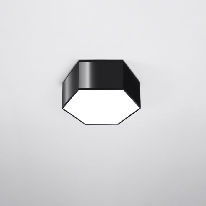 Plafonieră Sollux, colecția Sunde, E27 2x60W,2x15W LED, 30,5/26,5/13,5 cm, culoare :negru_SL.1060