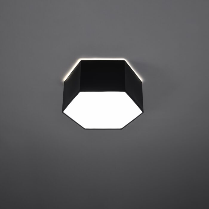 Plafonieră Sollux, colecția Sunde, E27 2x60W,2x15W LED, 30,5/26,5/13,5 cm, culoare :negru_SL.1060