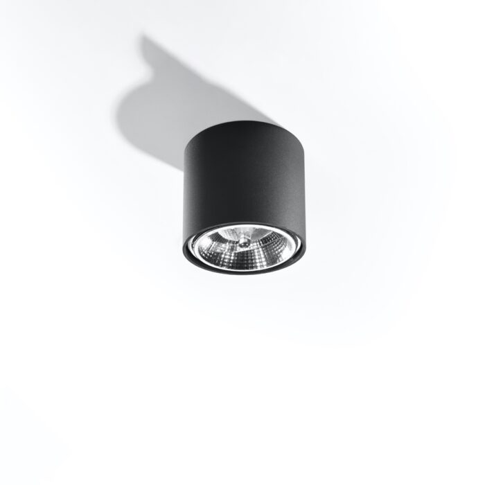 Plafonieră Sollux, colecția Tiube, GU10 1x40W,1x12W LED, 12/12/11 cm, culoare :negru_SL.0697