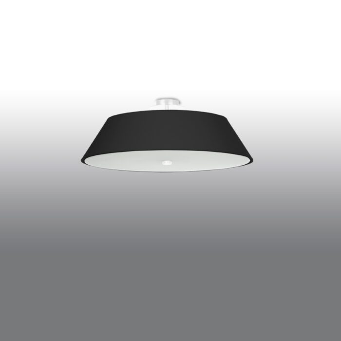 Plafonieră Sollux, colecția Vega, E27 5x60W,5x15W LED, 60/60/25 cm, culoare :negru_SL.0768