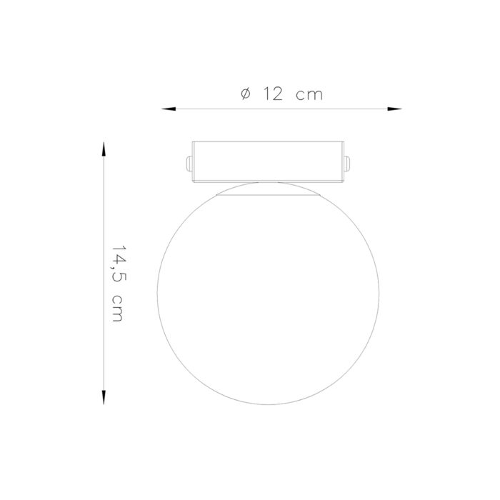 Plafonieră Sollux, colecția Yoli, G9 1x12W LED, 12/12/14,5 cm, culoare :alb_SL.1146