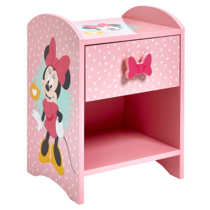 Noptieră_Disney_Minnie_Mouse_pentru_Copii_cu_Sertar_pentru_Depozitare_Roz