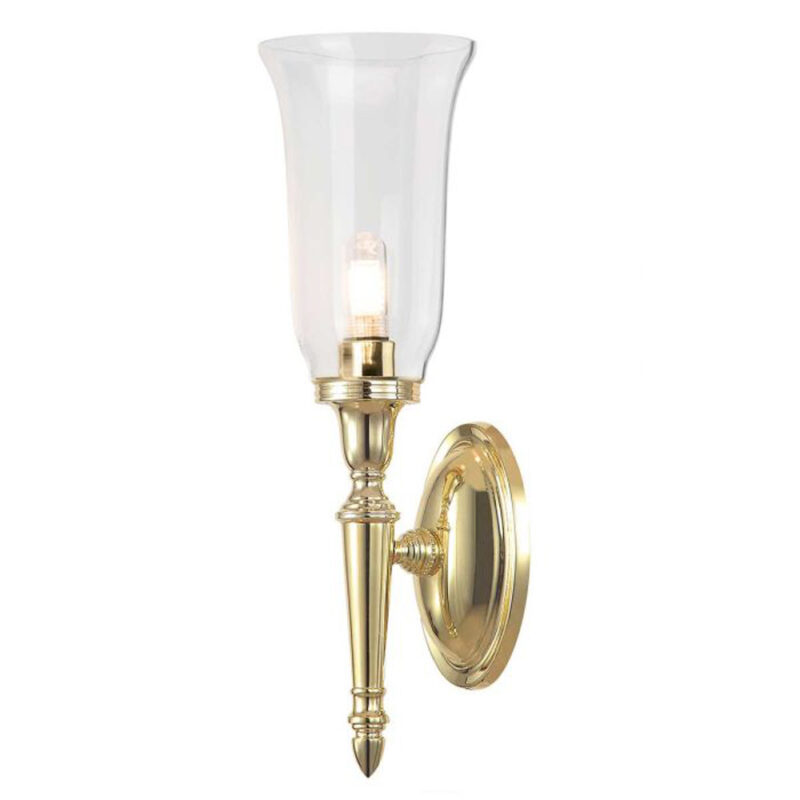 Aplică de Perete, Elstead Lighting, Alamă, 3000k, IP44&" "&BATH-DRYDEN2-PB