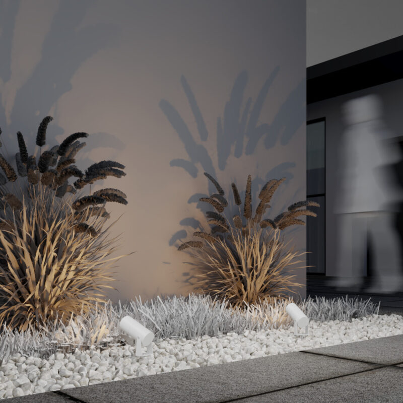 Stâlp exterior Maytoni Bern, 3000k, 80 CRI, IP 65, Alb_O050FL-L5W3K_Iluminat > Iluminat Exterior > Stâlpi de iluminat